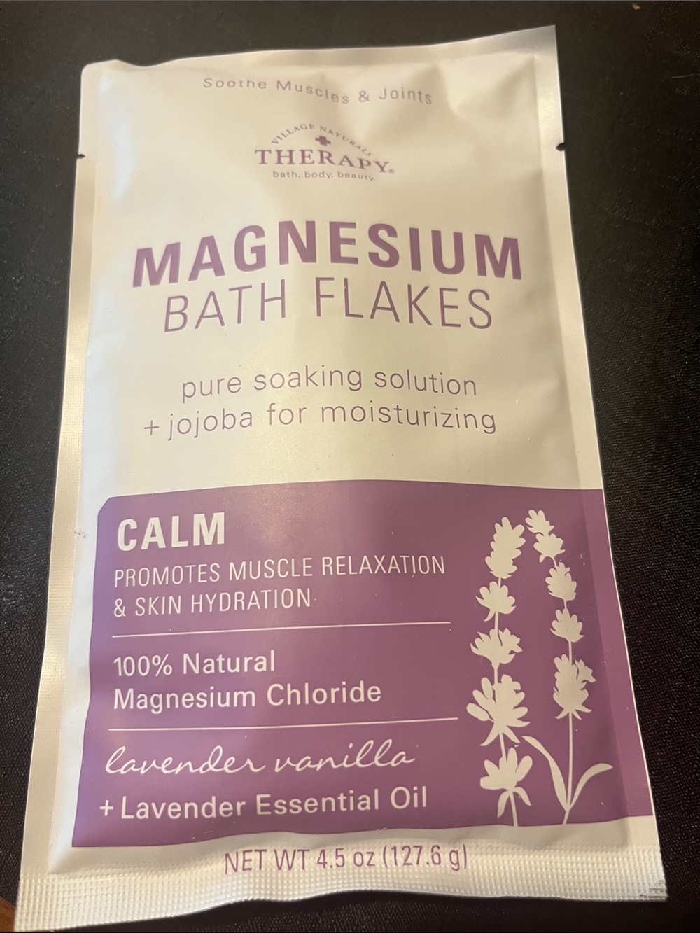 therapy Magnesium Bath Flakes - Lavender Vanilla (Purple, White)